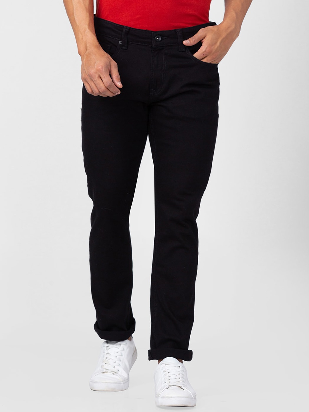 

SPYKAR Men Mid-Rise Jeans, Black