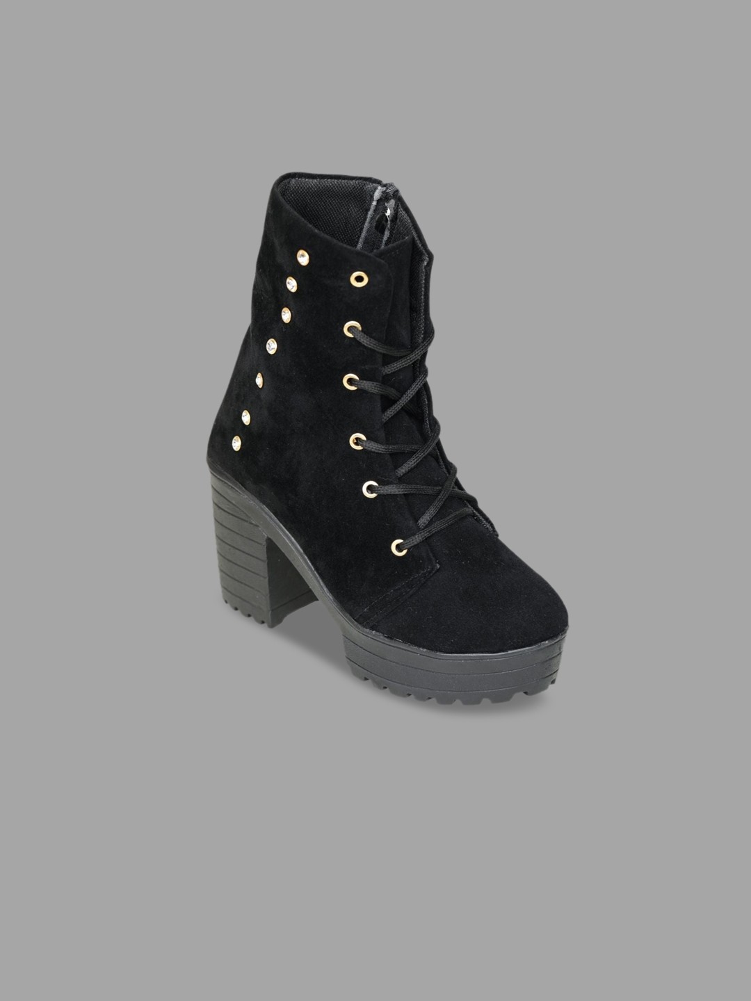 

Funku Fashion Women Ankle Length Winter Boots, Black