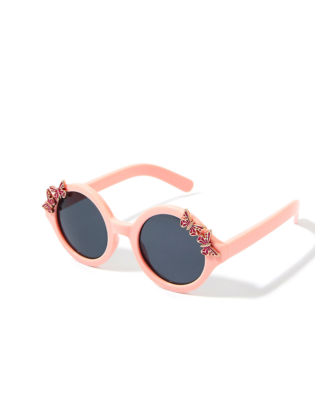 

Accessorize Girls Black Lens & Pink Round Sunglasses with UV Protected Lens