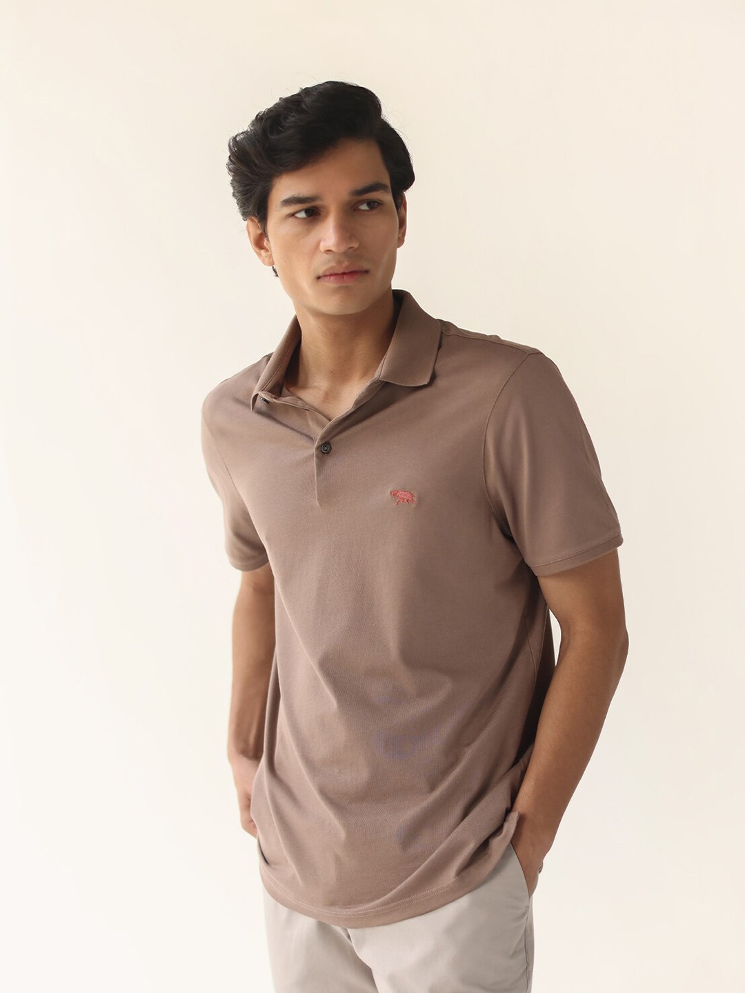 

Andamen Men Cotton T-shirt, Khaki