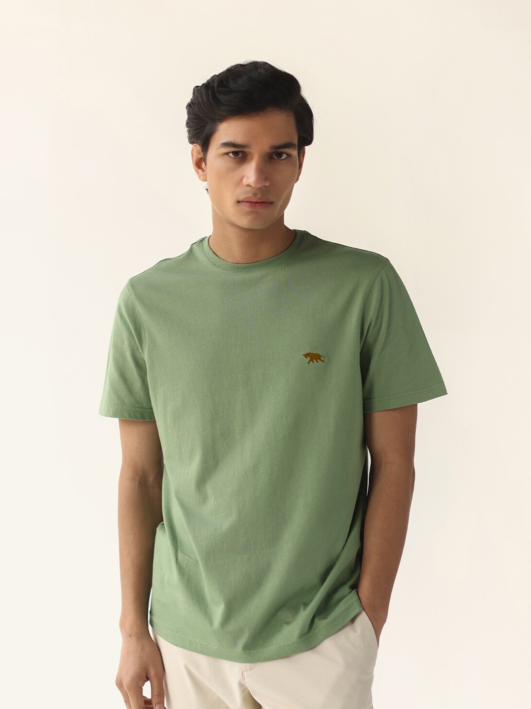 

Andamen Men Cotton T-shirt, Green