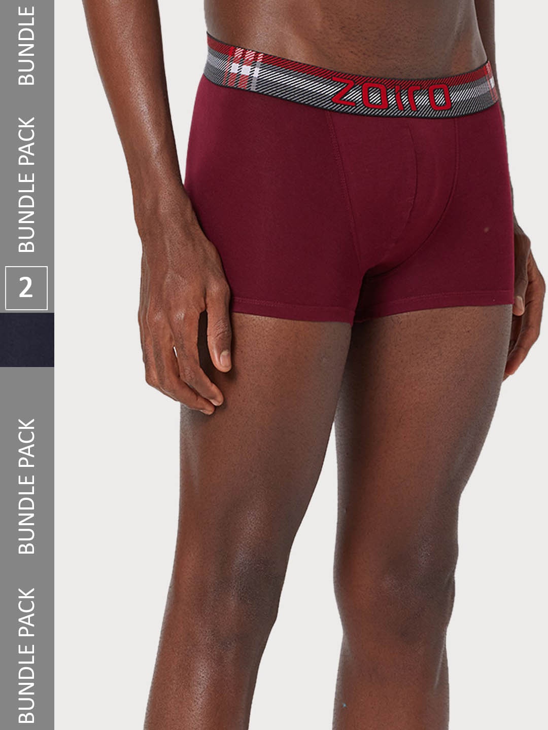 

Zoiro Men Pack Of 2 Cotton Trunks, Burgundy