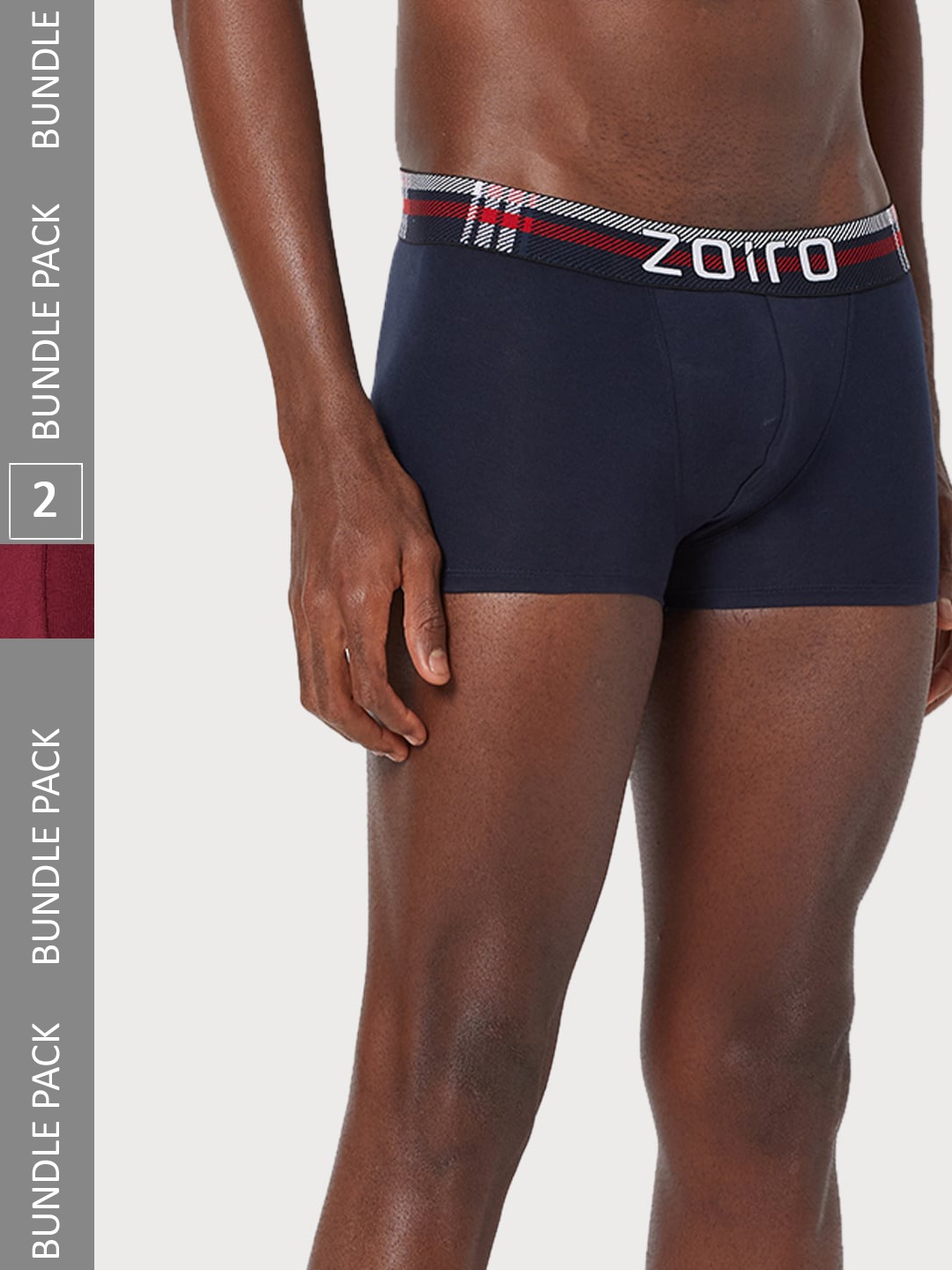 

Zoiro Men Pack Of 2 Cotton Trunk, Burgundy