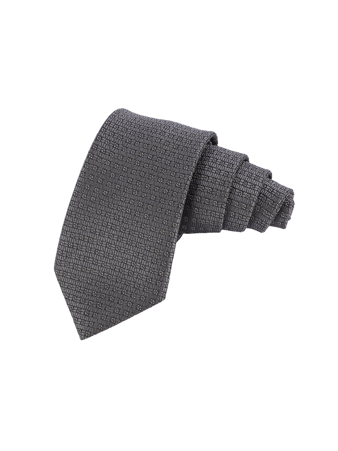 

Alvaro Castagnino Men Woven Design Broad Tie, Grey