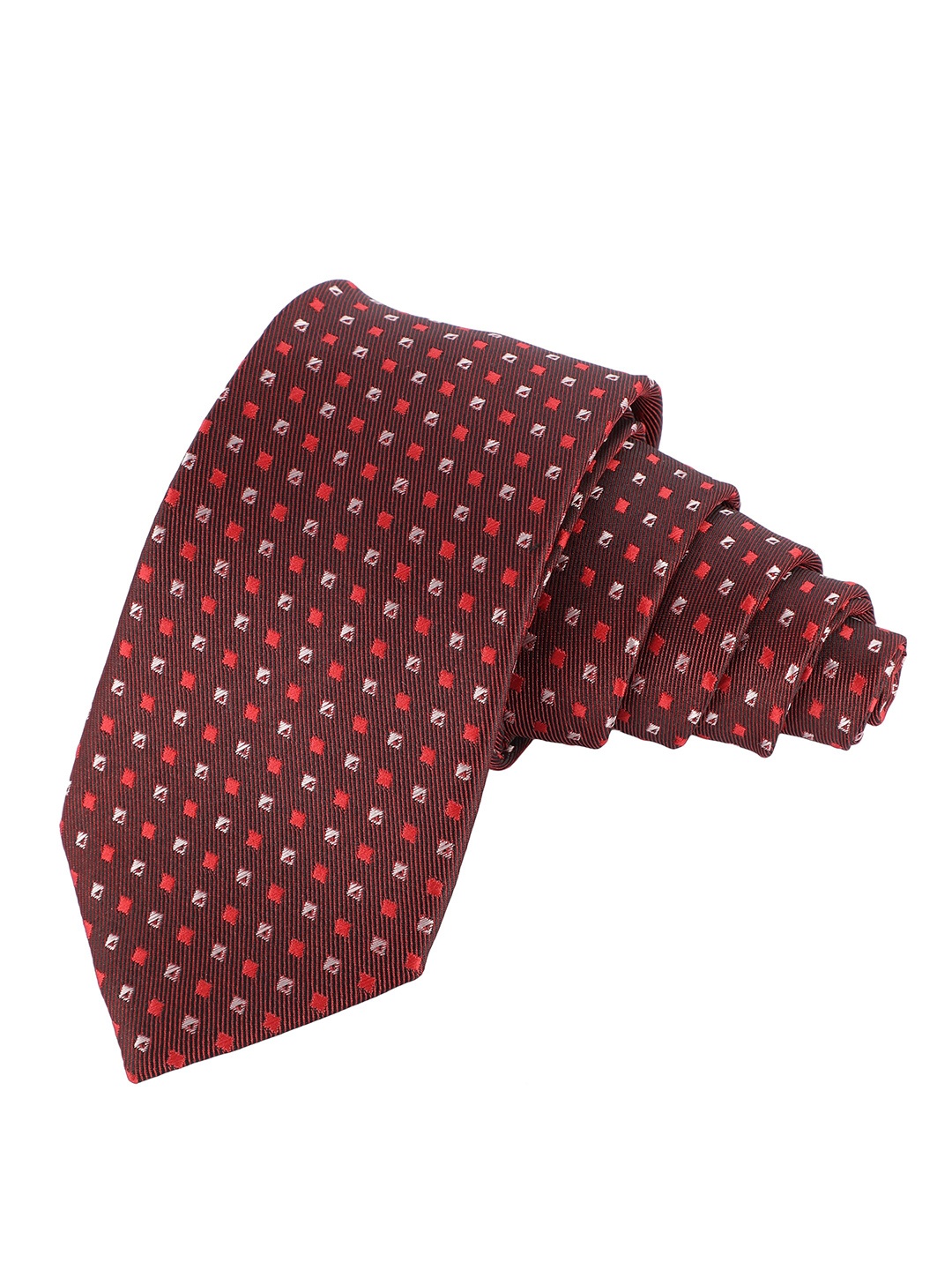 

Alvaro Castagnino Men Woven Design Broad Tie, Maroon