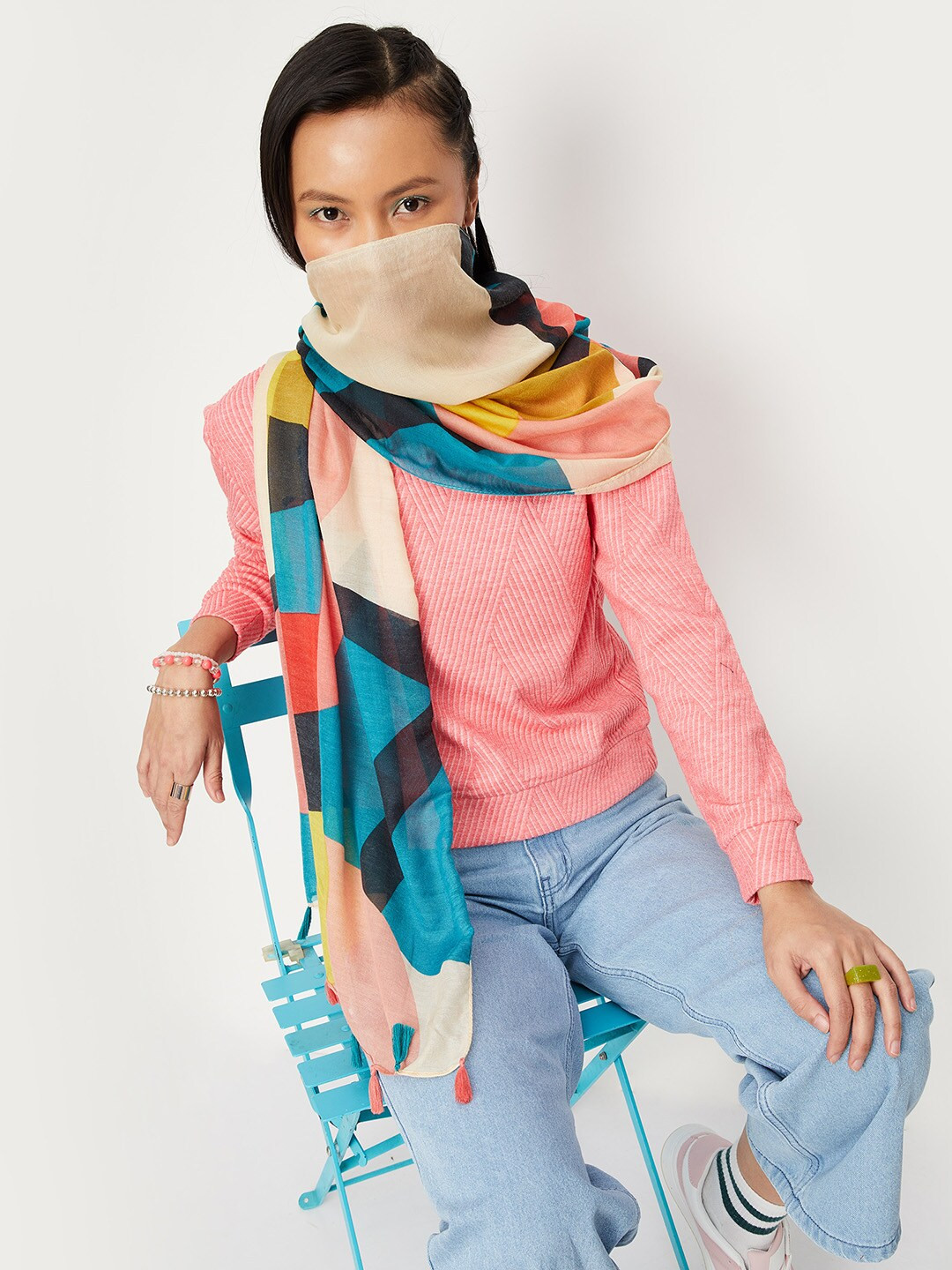 

max Women Printed Scarf, Multi