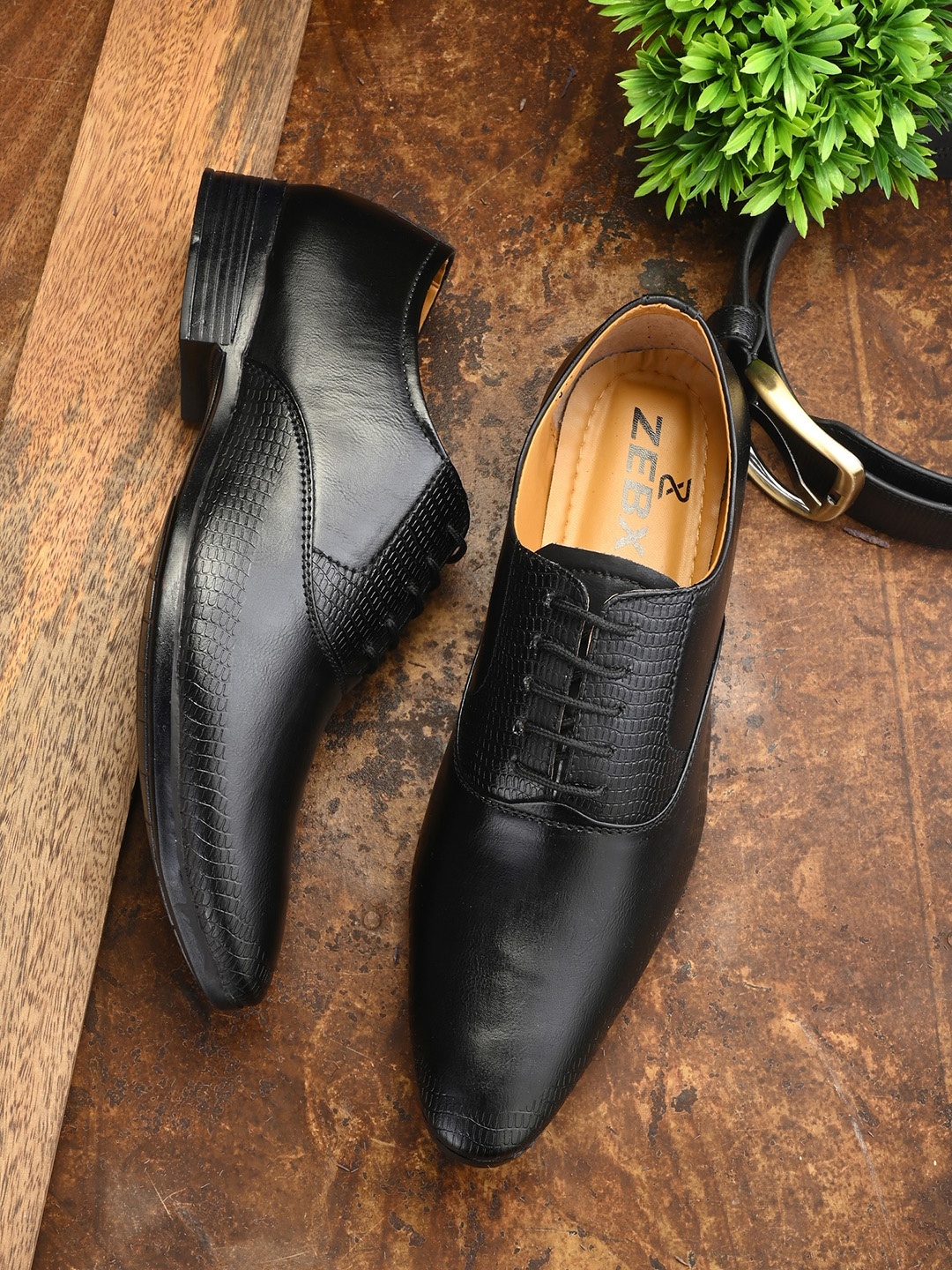 

ZEBX Men Formal Oxfords, Black