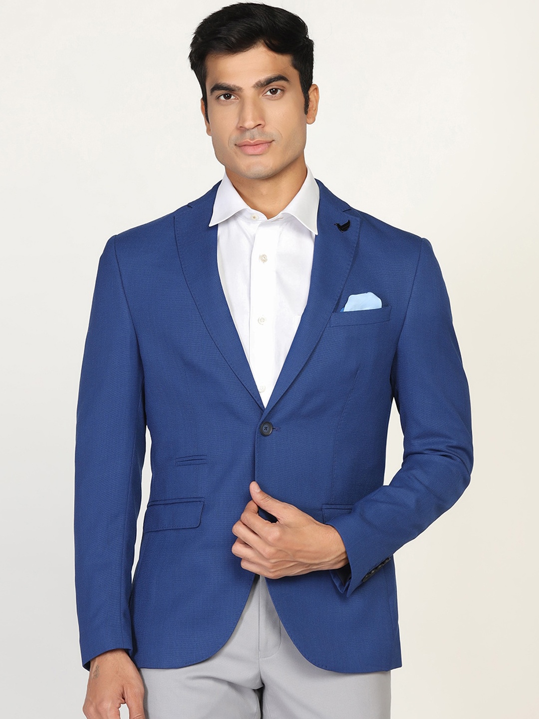 

Blackberrys Men Slim-Fit Single-Breasted Formal Blazers, Navy blue