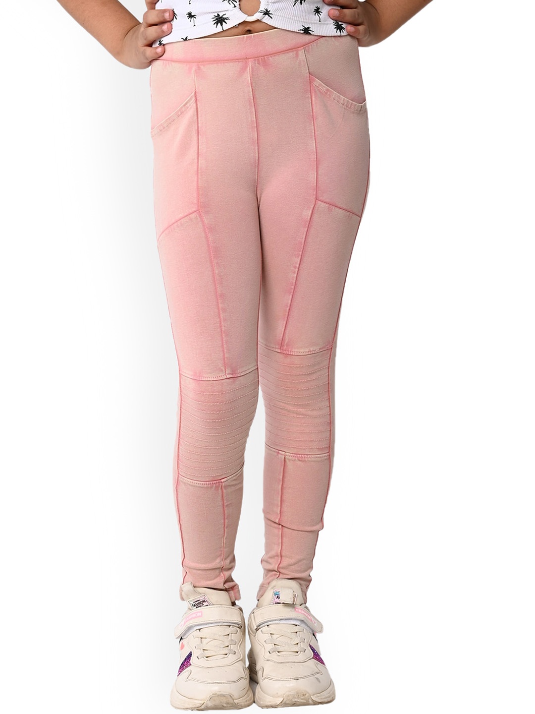 

SPUNKIES Girls Cotton Leggings, Pink