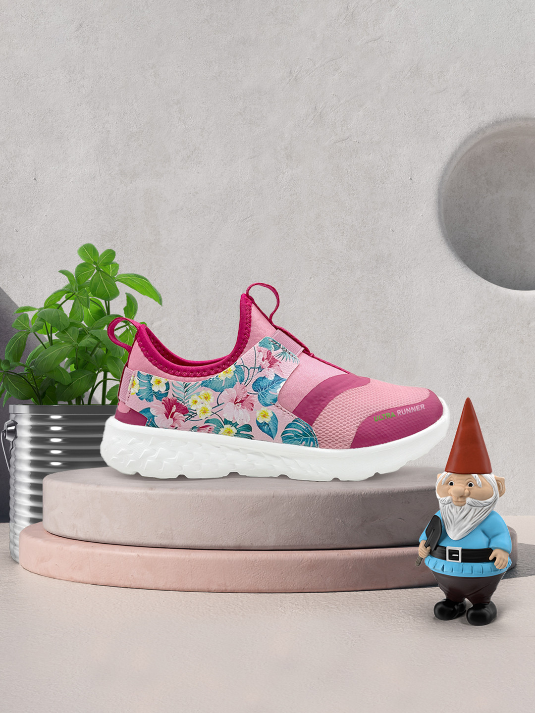 

KazarMax Girls Printed Slip-On Lightweight Sneakers, Pink