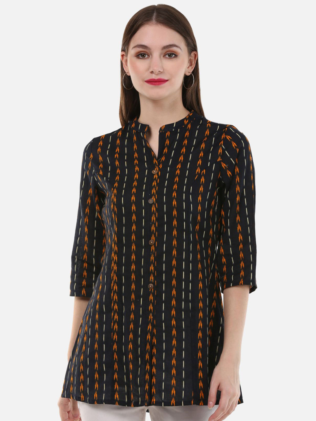 

Shopping Queen Woven Design Pure Cotton Kurti, Blue