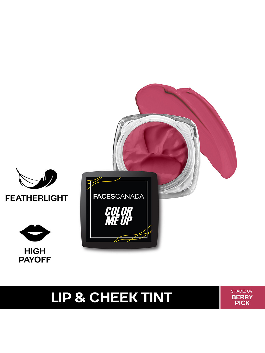 

FACES CANADA Color Me Up Featherlight & High Payoff Lip & Cheek Tint - Berry Pick 04, Pink