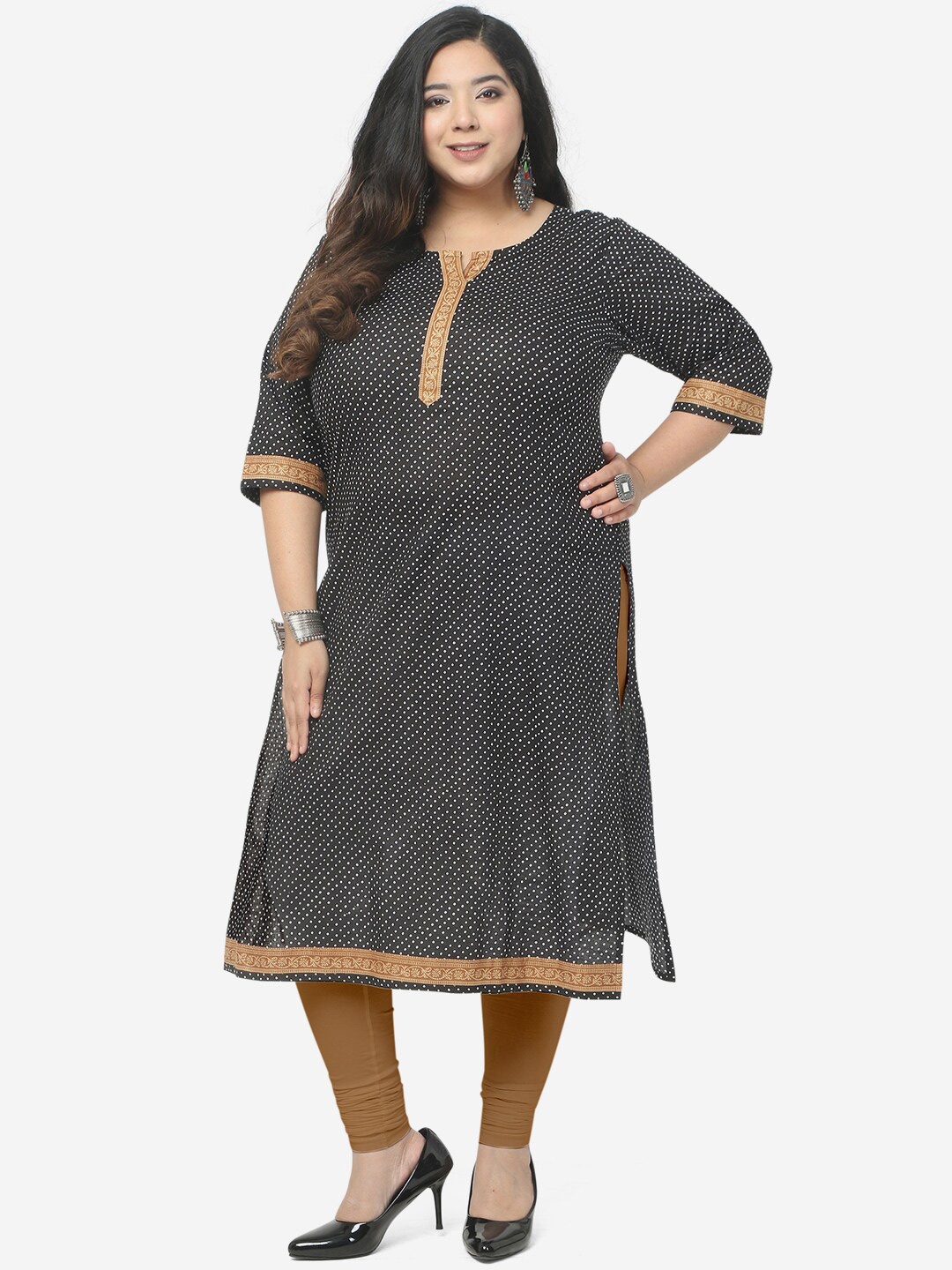 

Jevi Prints Printed Kurta, Black