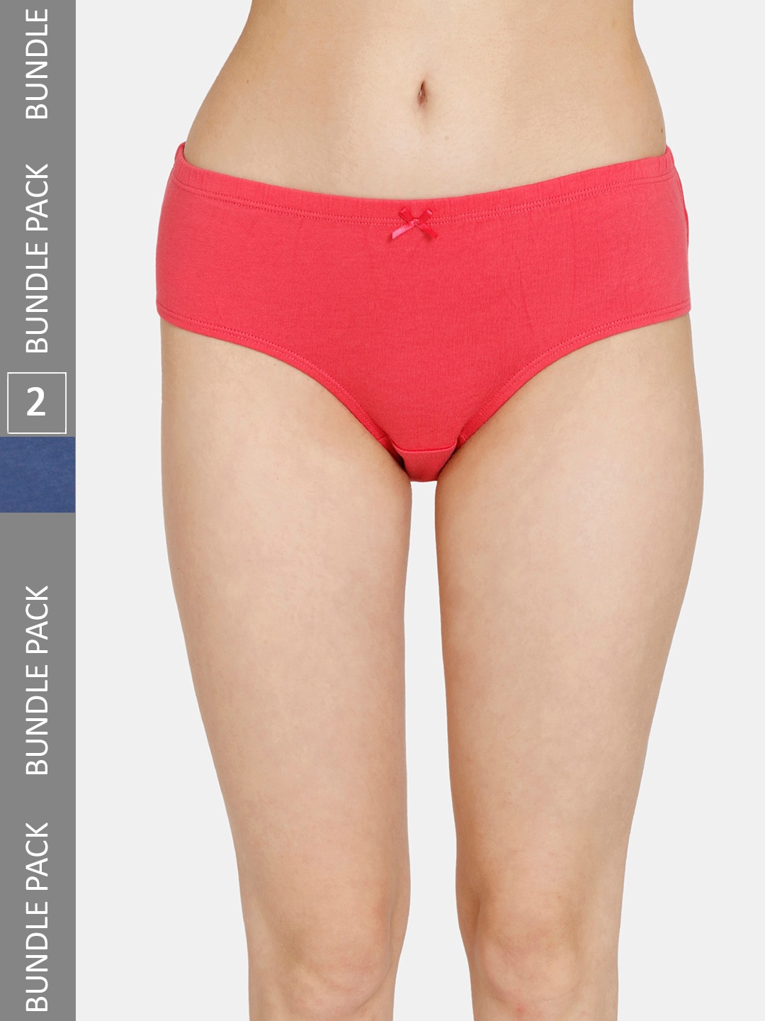 

Rosaline by Zivame Women Pack Of 2 Cotton Hipster Briefs, Coral
