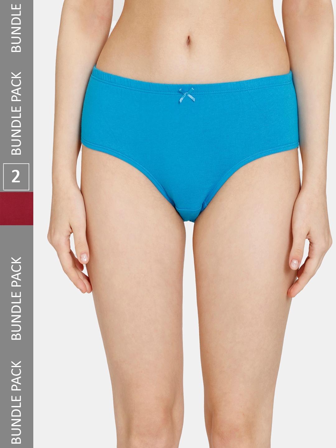 

Rosaline by Zivame Women Pack Of 2 Cotton Hipster Briefs RO2063FASH00RED, Maroon