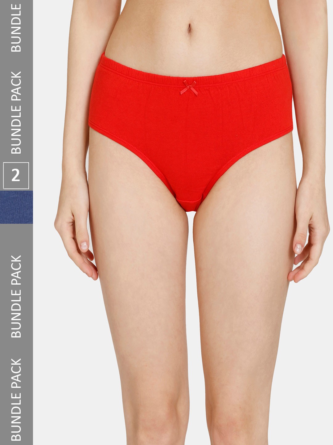 

Rosaline by Zivame Women Pack Of 2 Cotton Hipster Briefs RO2063FASHZSRED, Red