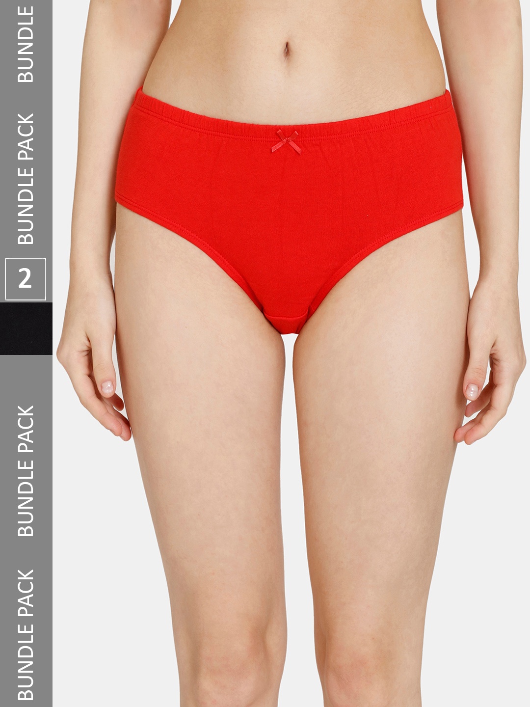 

Rosaline by Zivame Women Pack Of 2 Cotton Hipster Briefs, Red