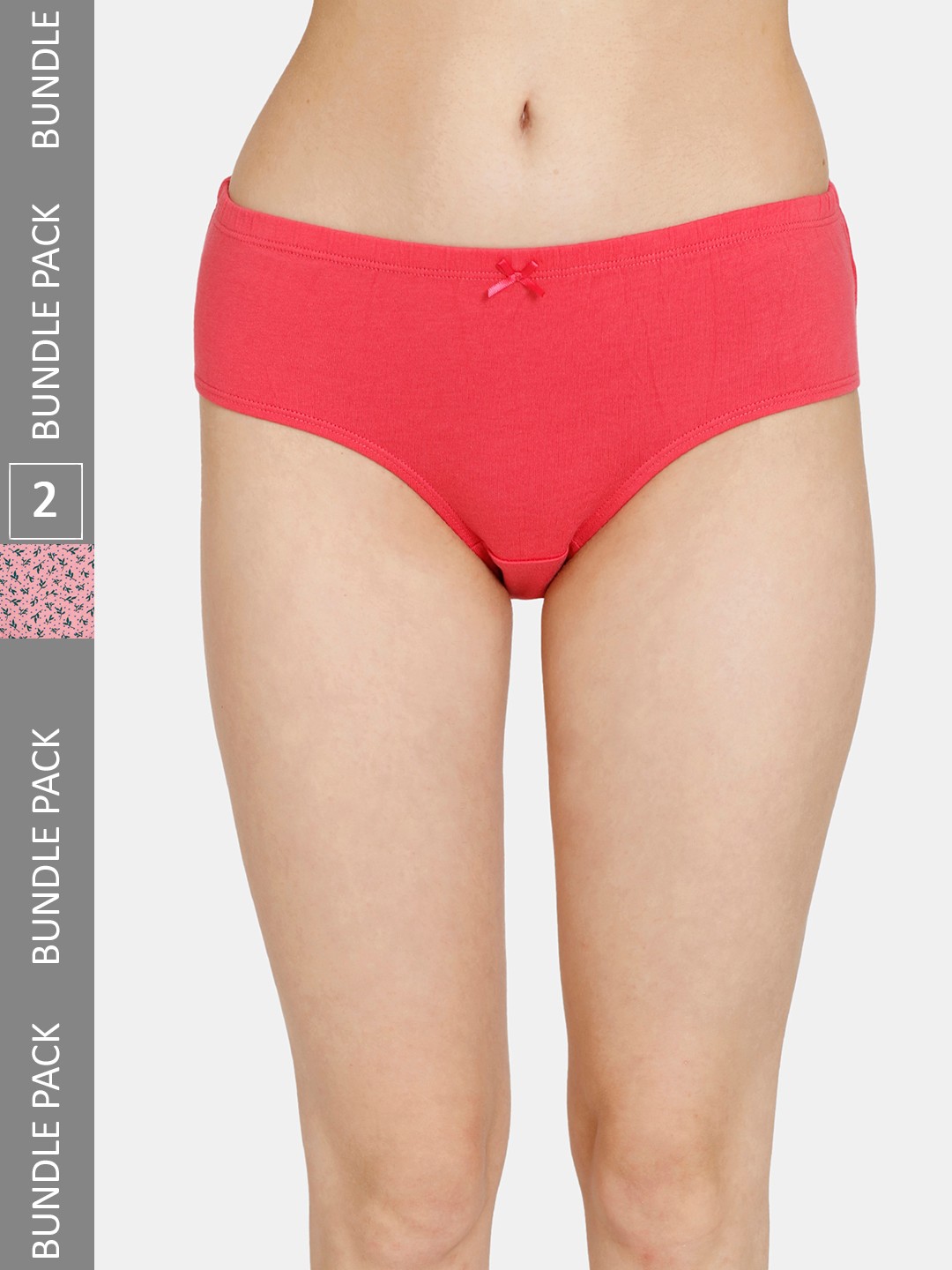 

Rosaline by Zivame Women Pack Of 2 Cotton Hipster Briefs RO2064FASHAPINK, Pink