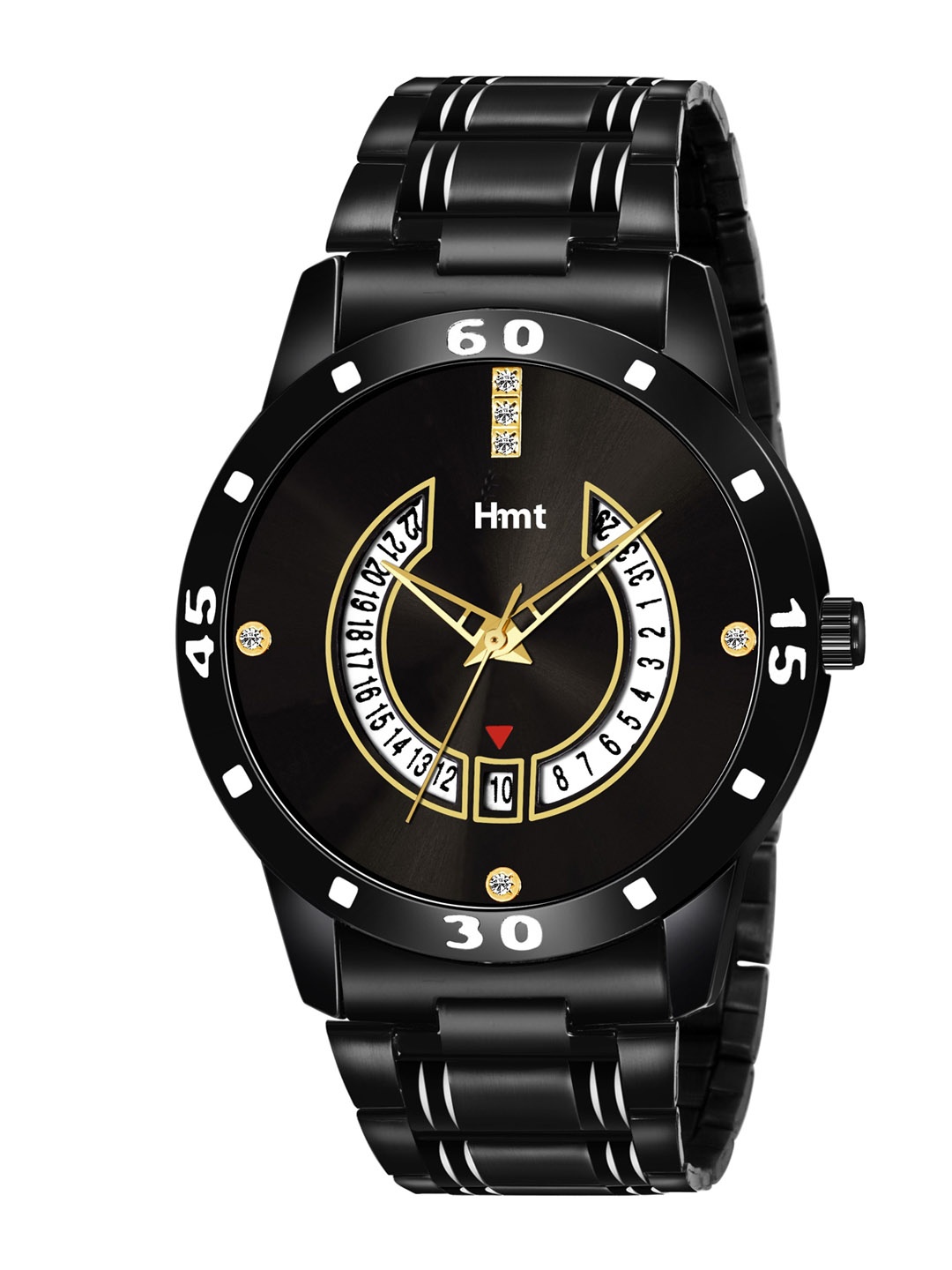 

HAMT Men Patterned Dial & Stainless Steel Analogue Watch HM-GR928-BLK-BLKCH-Black