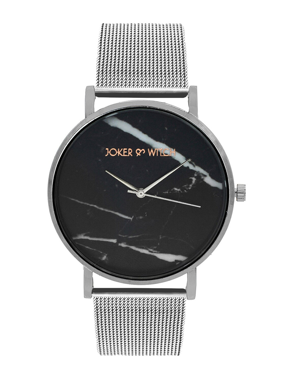

JOKER & WITCH Women Black Stainless Steel Bracelet Style Straps Analogue Watch AMWW391, Silver