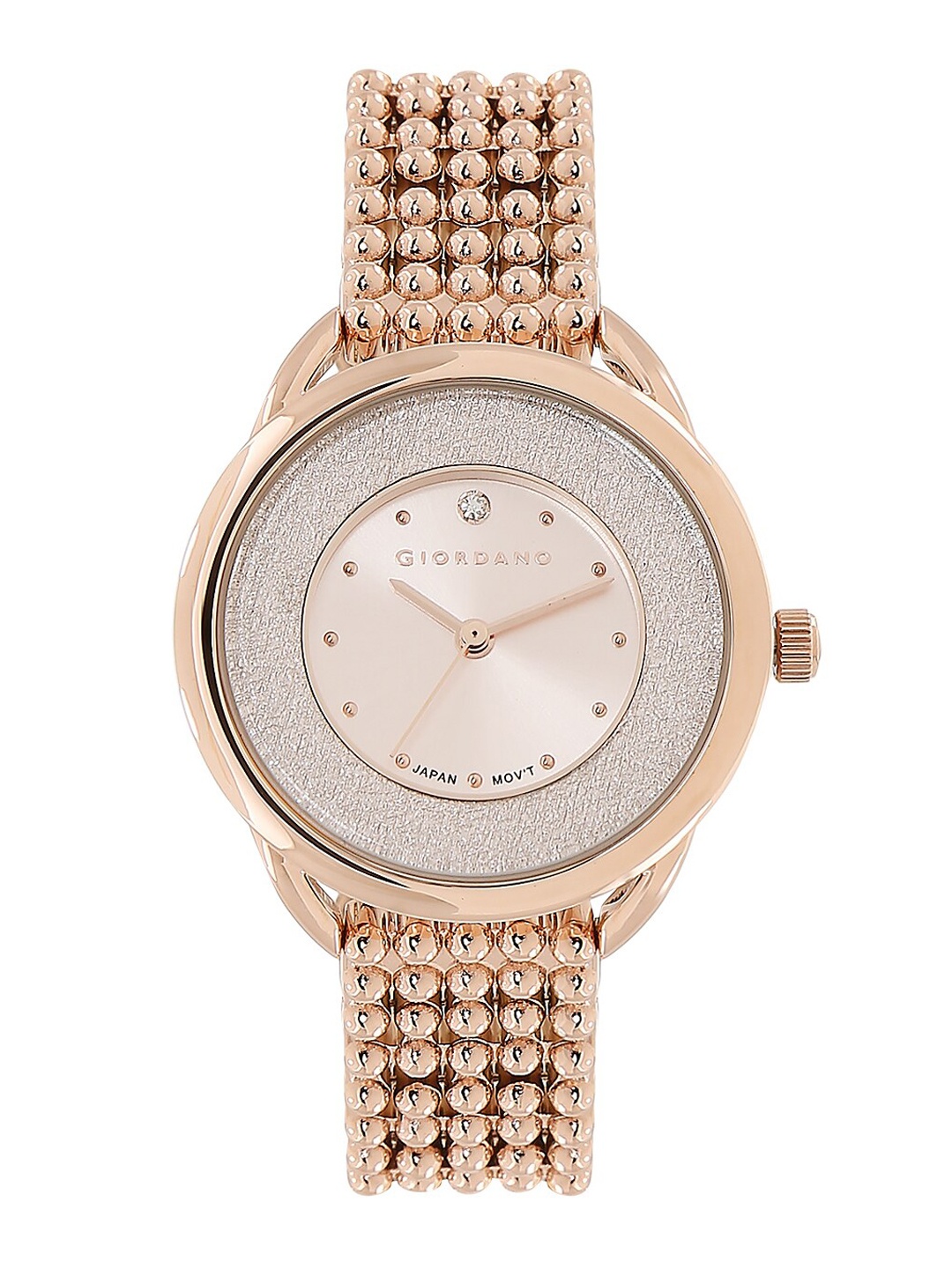 

GIORDANO Women Bracelet Style Straps Analogue Watch GD-2071-22, Rose gold