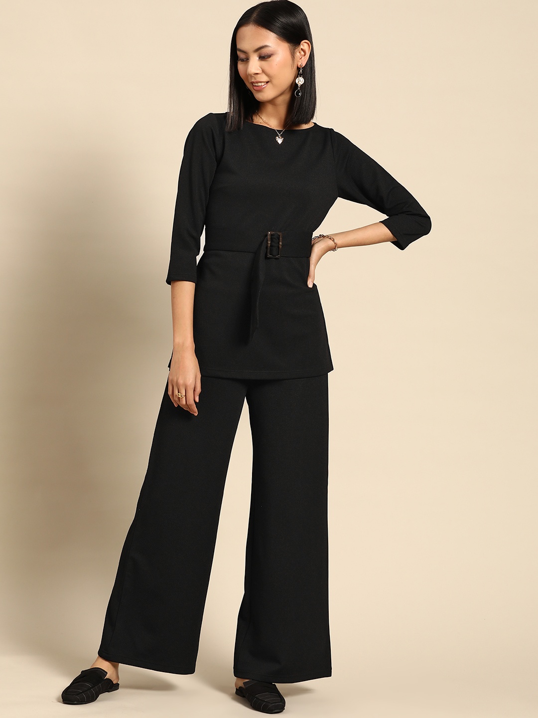 

MABISH by Sonal Jain Women Sweatshirt with Trousers, Black