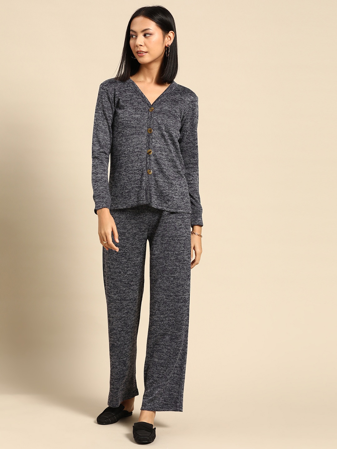 

MABISH by Sonal Jain Women Sweatshirt with Trousers, Navy blue