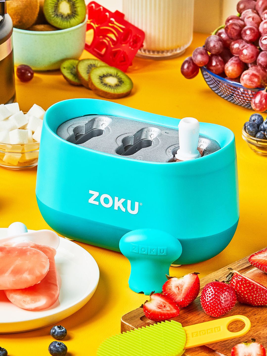 

ZOKU Blue & White Brand Logo Printed Ice Pop Maker - 60 ml