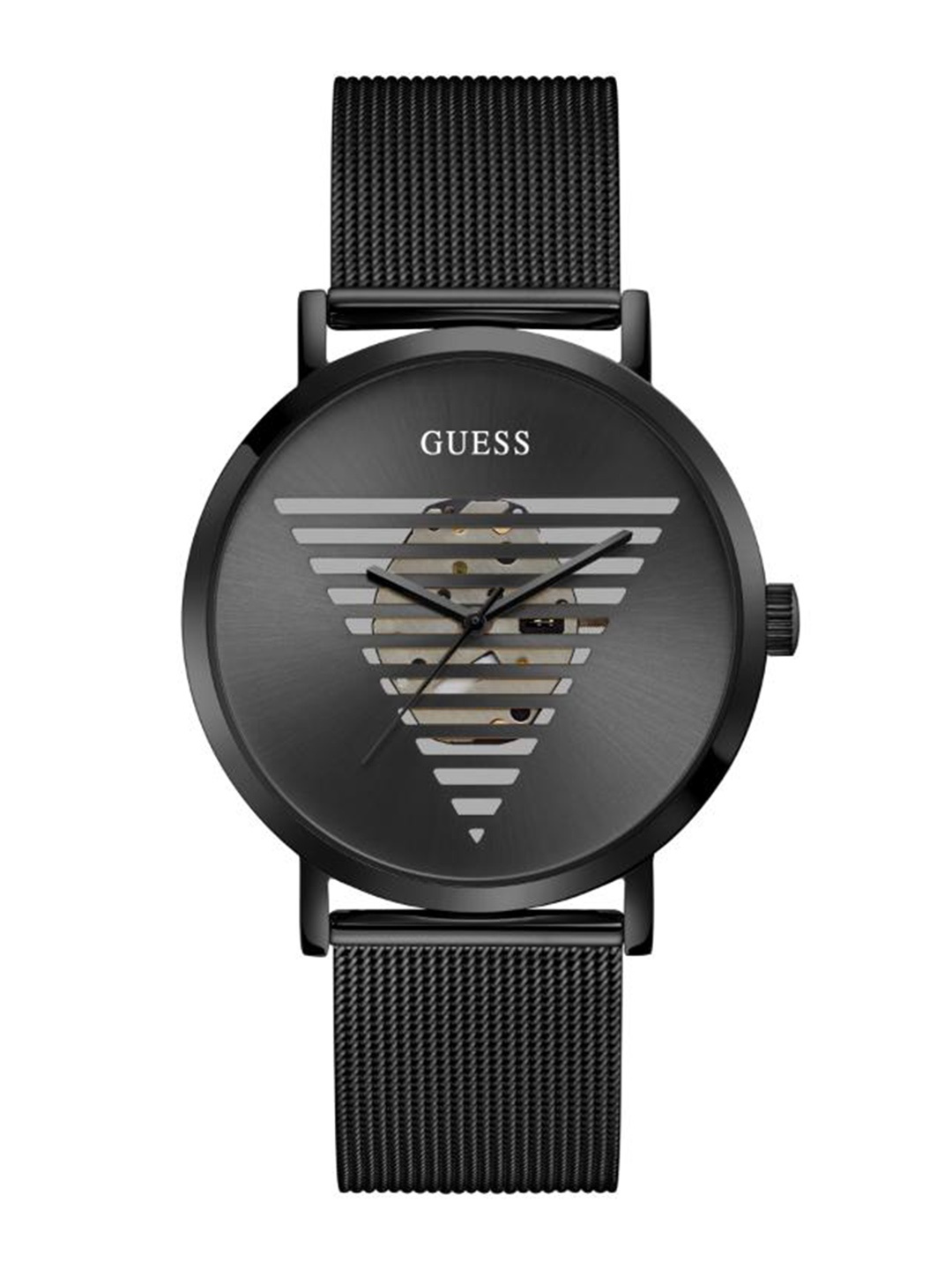 

GUESS Men Dial & Leather Bracelet Style Straps Analogue Watch GW0502G2, Black