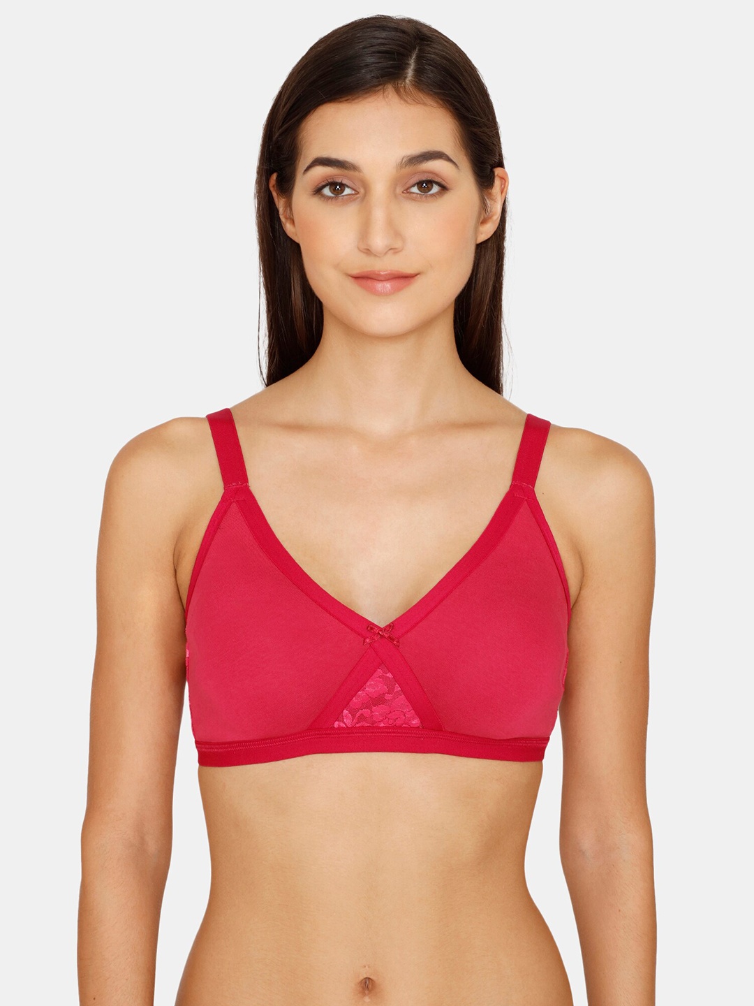 

Zivame Seamless Non-Padded Bra ZI010110M7AMMGT, Pink