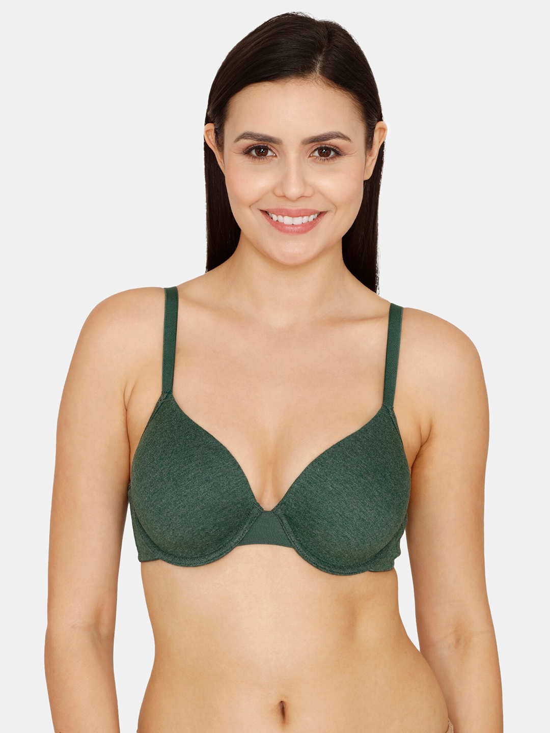 

Zivame Seamless Underwired Lightly Padded Bra ZI11JBFASH0BLUE, Green