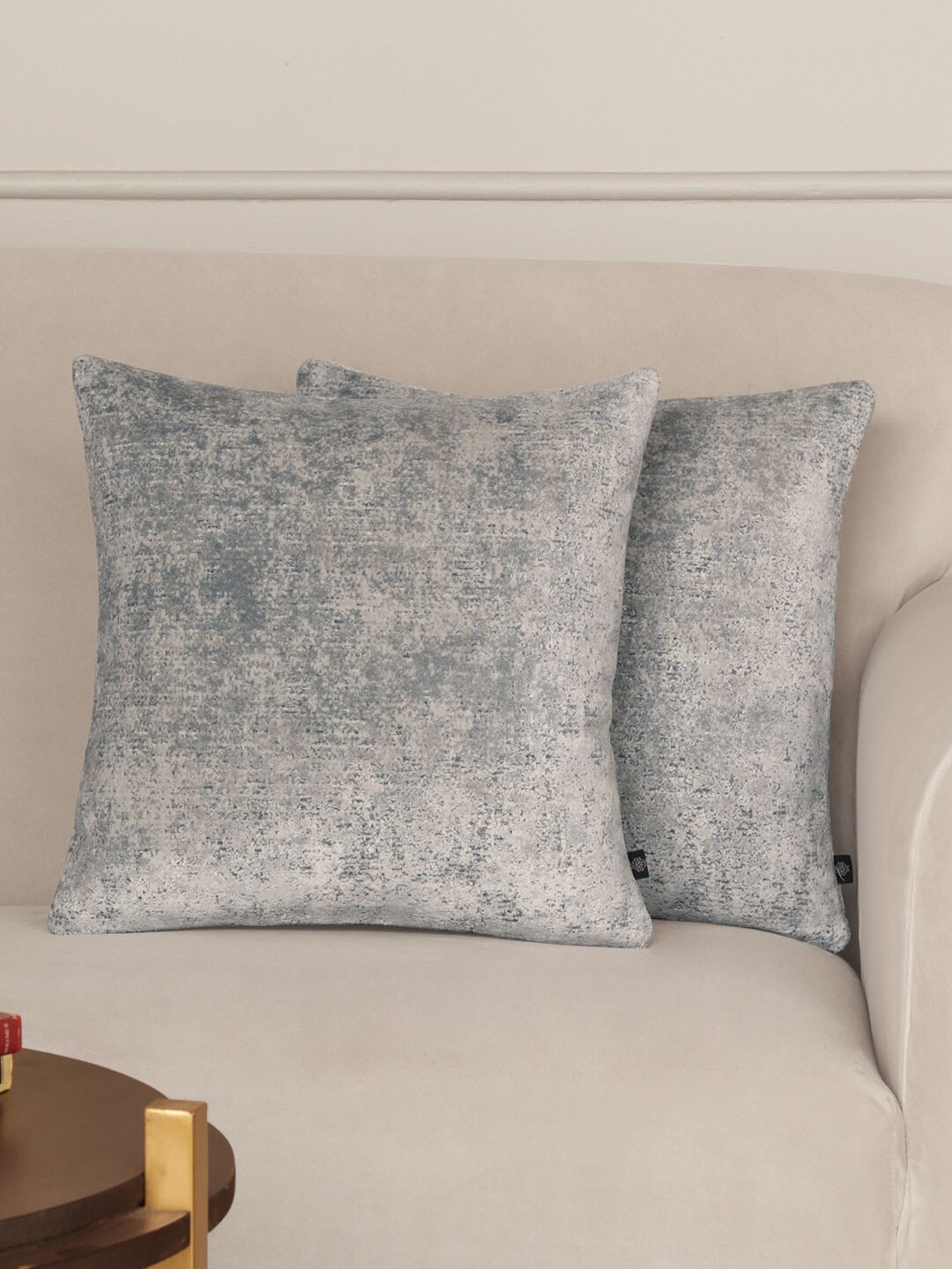 

GM Blue Set of 2 Abstract Velvet Square Cushion Covers