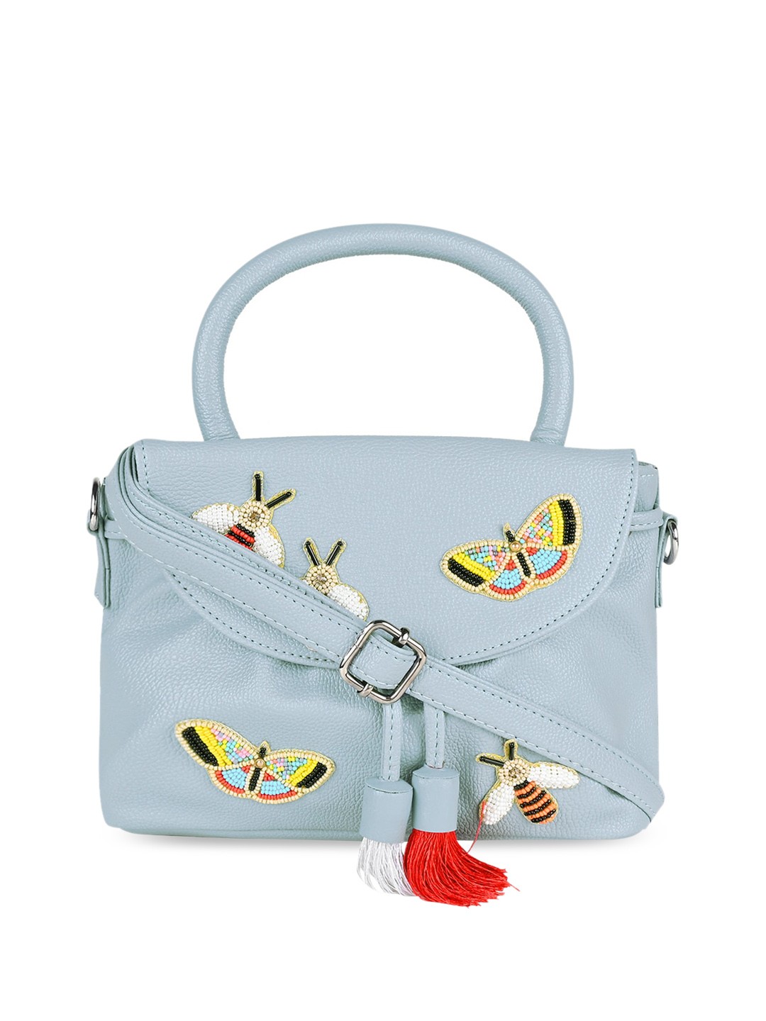 

Vdesi Embellished PU Swagger Handheld Bag, Blue