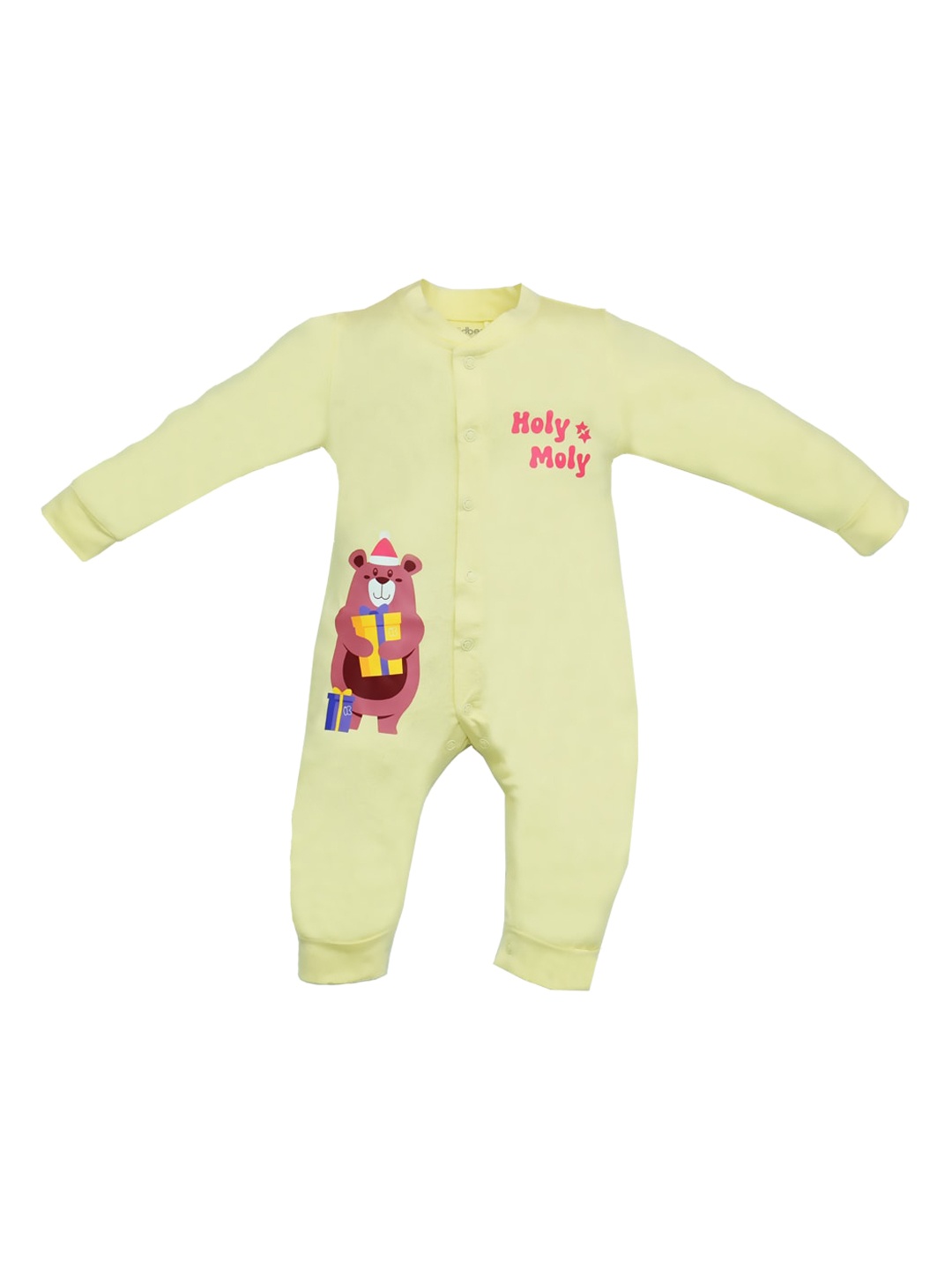 

Kidbea Infant Kids Printed Long Sleeves Bamboo Rompers, Lime green