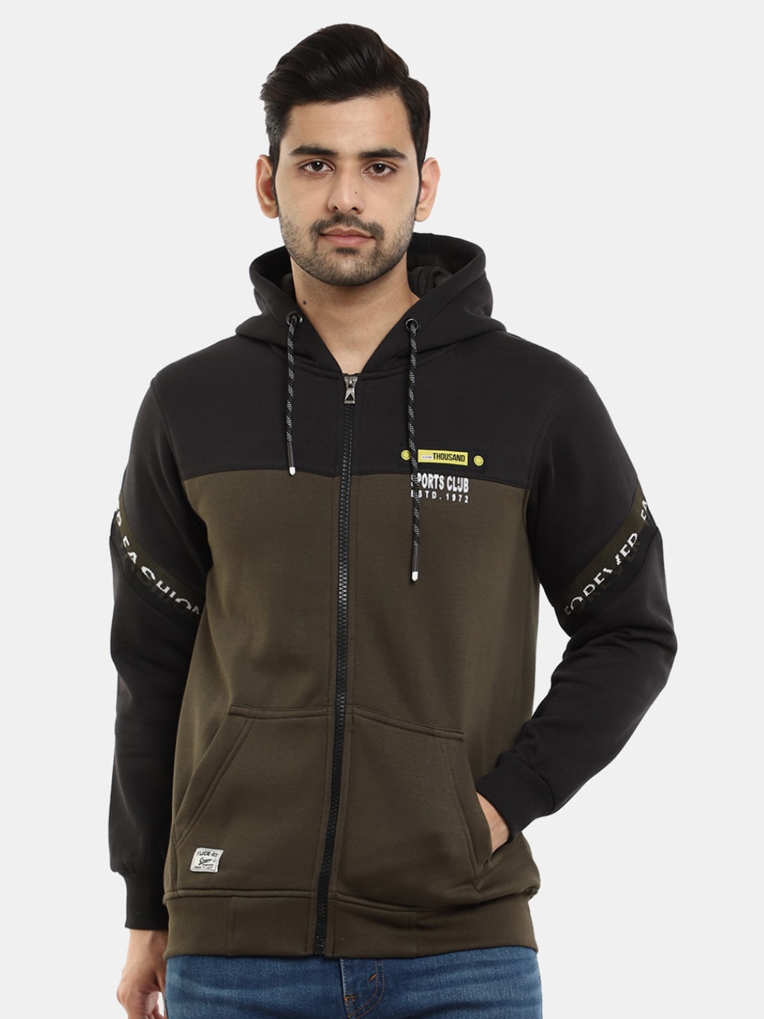 

V-Mart Men Fleece Sweatshirt, Olive