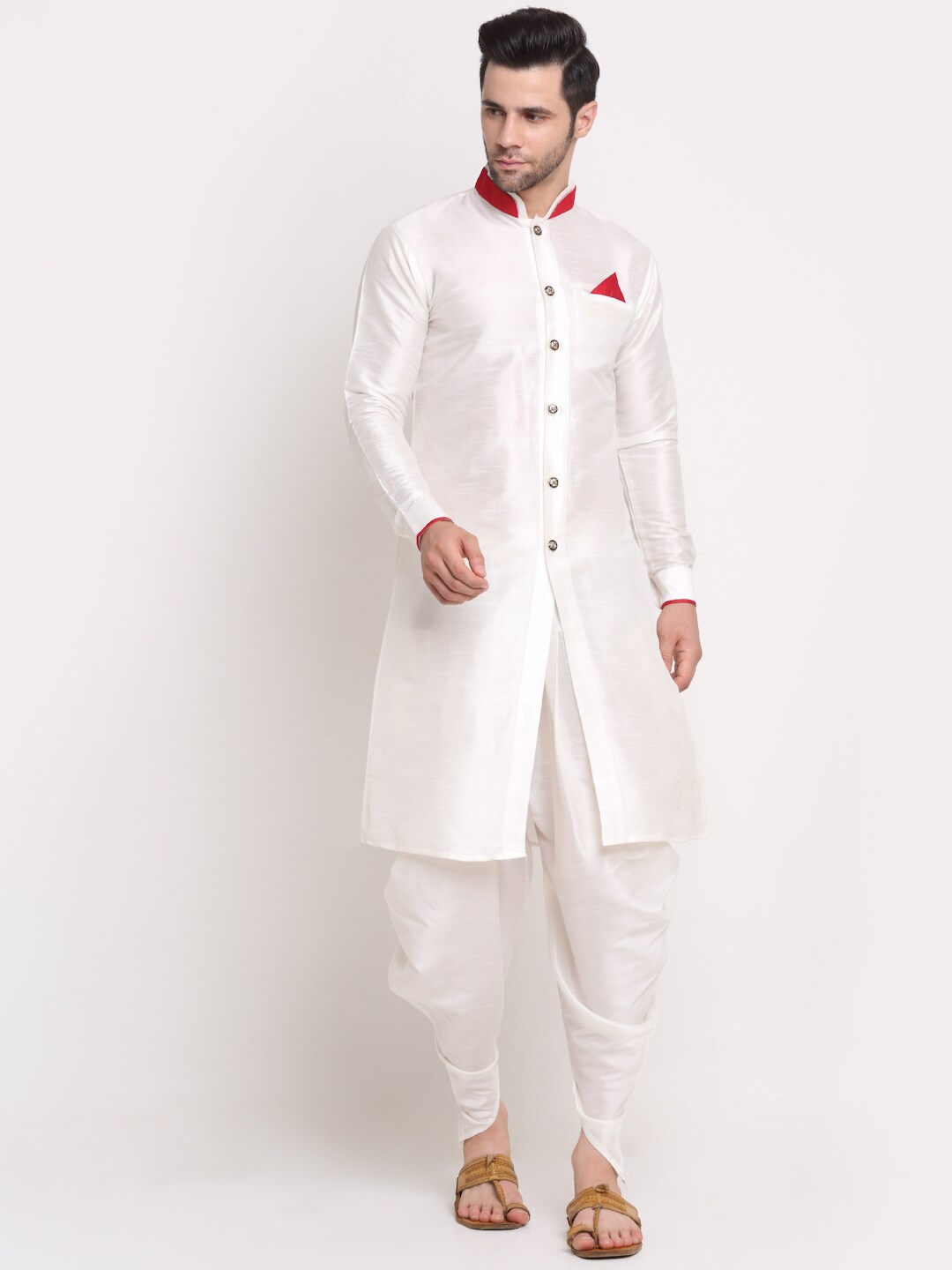 

Benstoke Men Kurta with Dhoti Pants, White