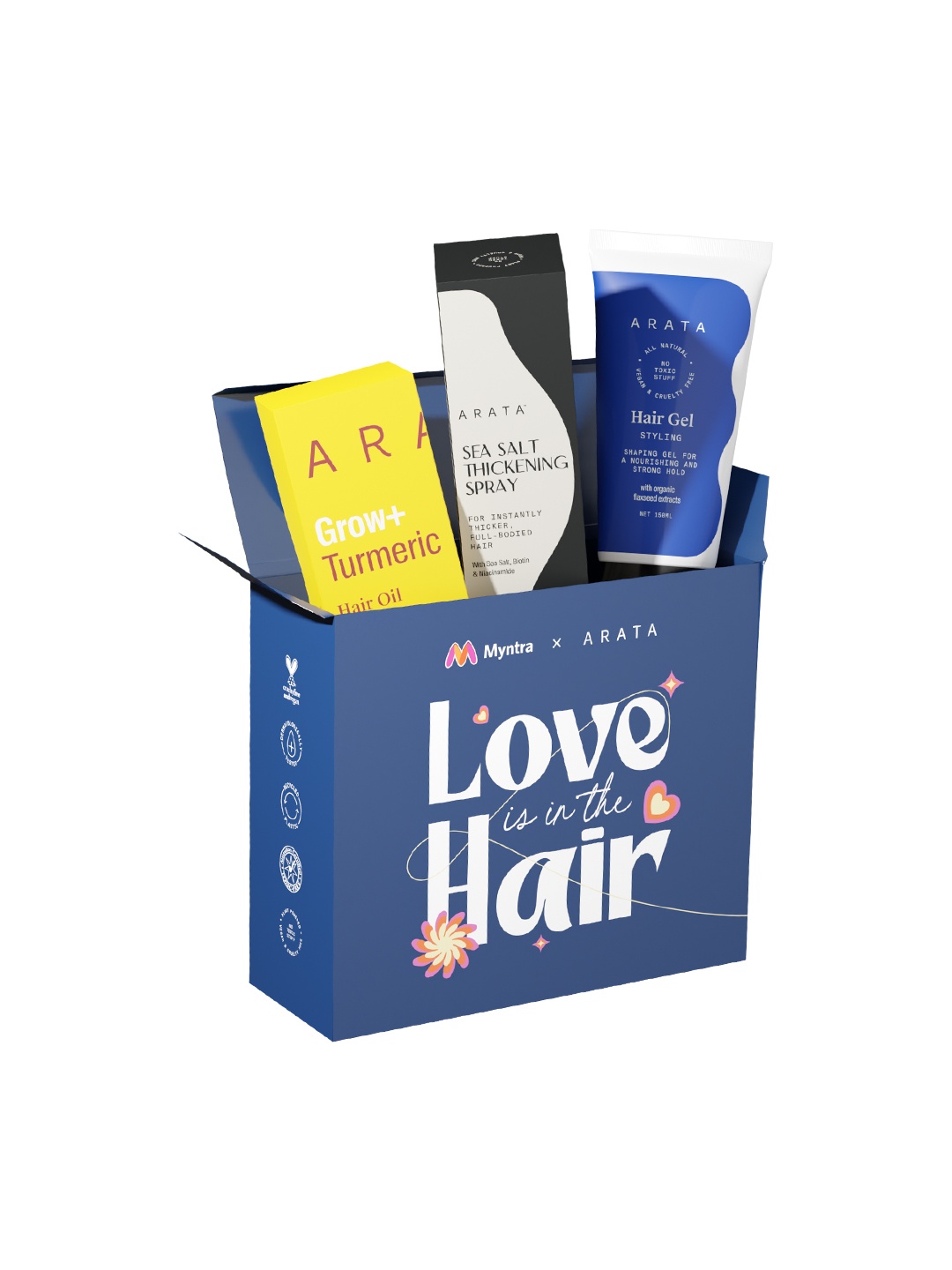 

ARATA Set of 3 Love Is In The Hair Nourishment & Styling Kit, Blue