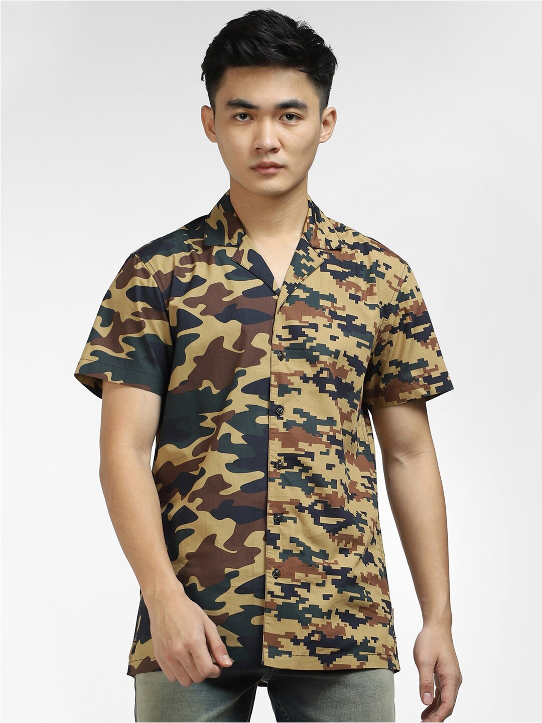 

Jack & Jones Men Printed Casual Shirt, Brown