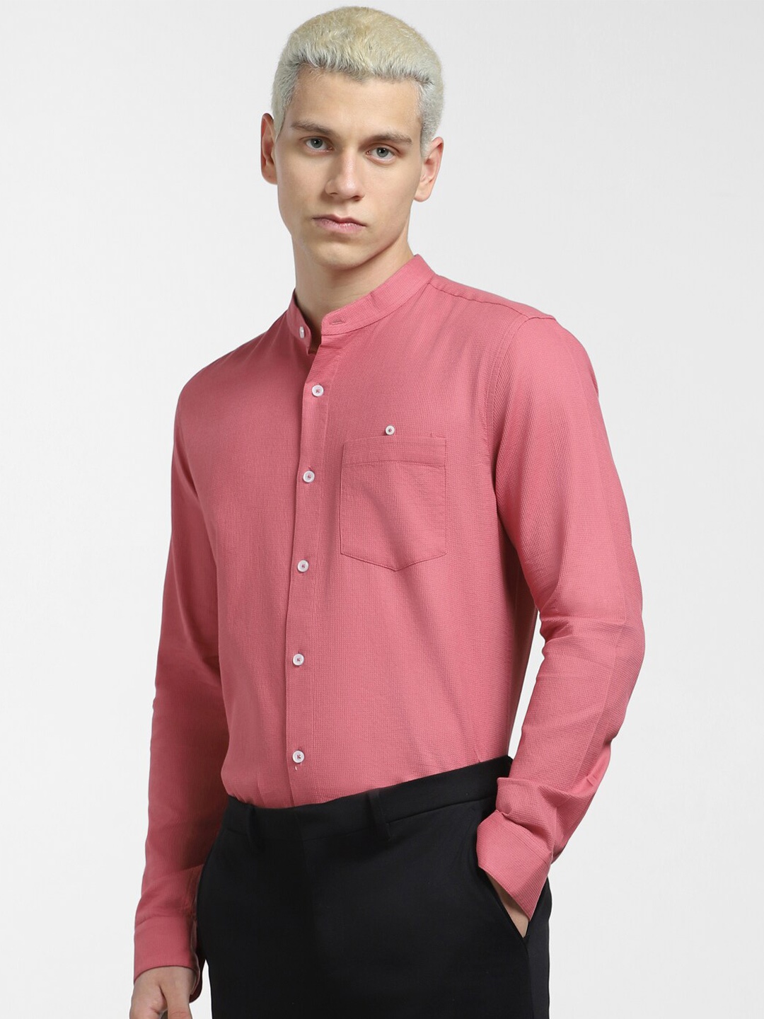 

Jack & Jones Men Slim Fit Casual Shirt, Red
