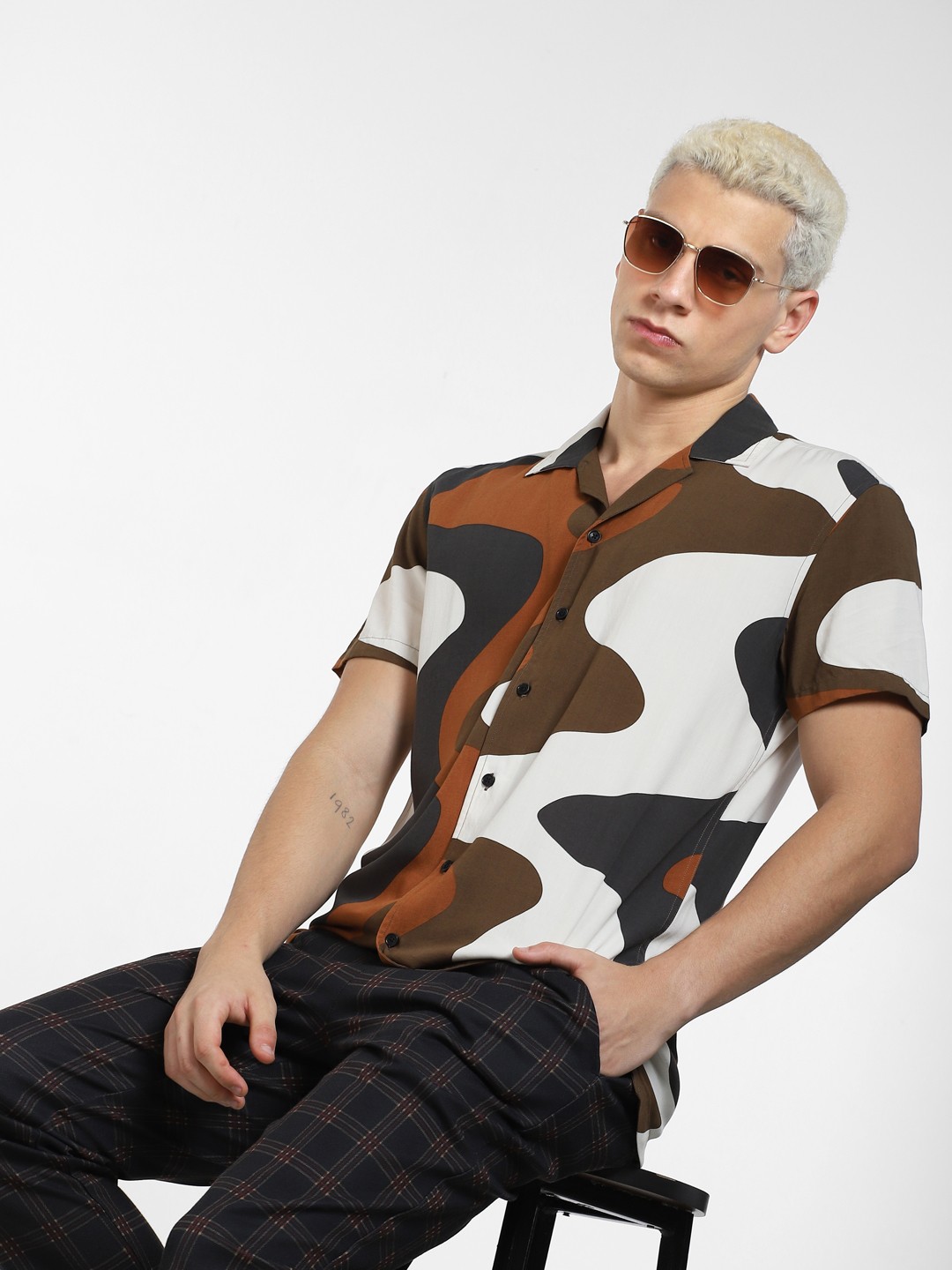 

Jack & Jones Men Printed Casual Shirt, Brown
