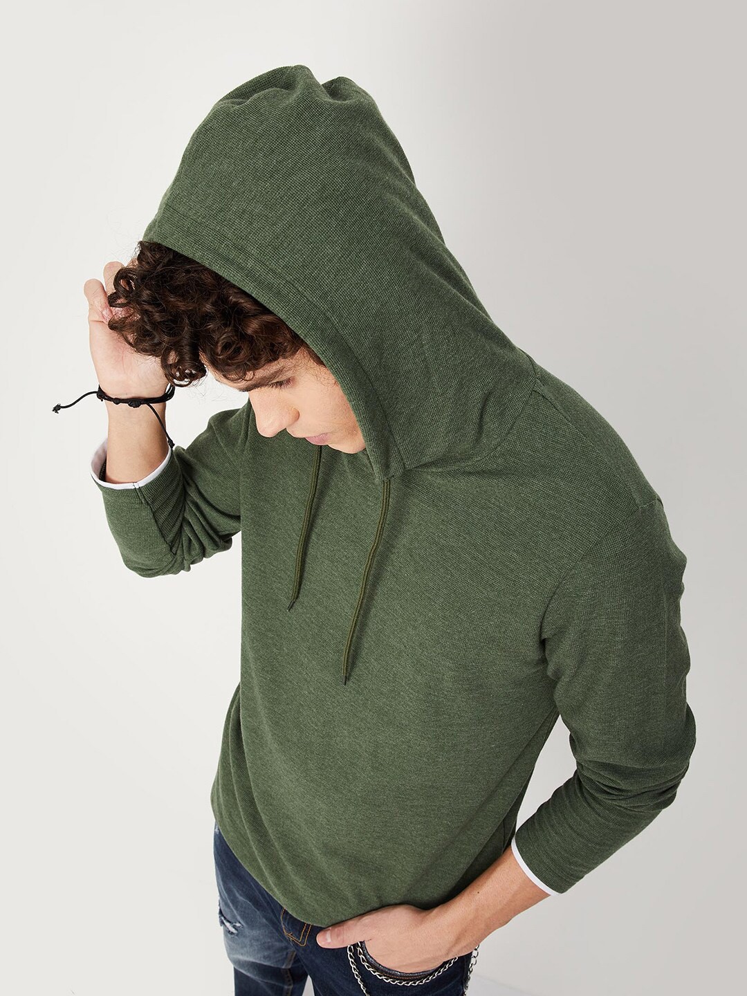 

max Men Hooded Sweatshirt, Green