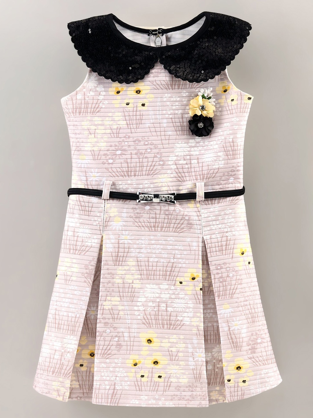 

Enfance Floral Printed Pleated Dress, Pink