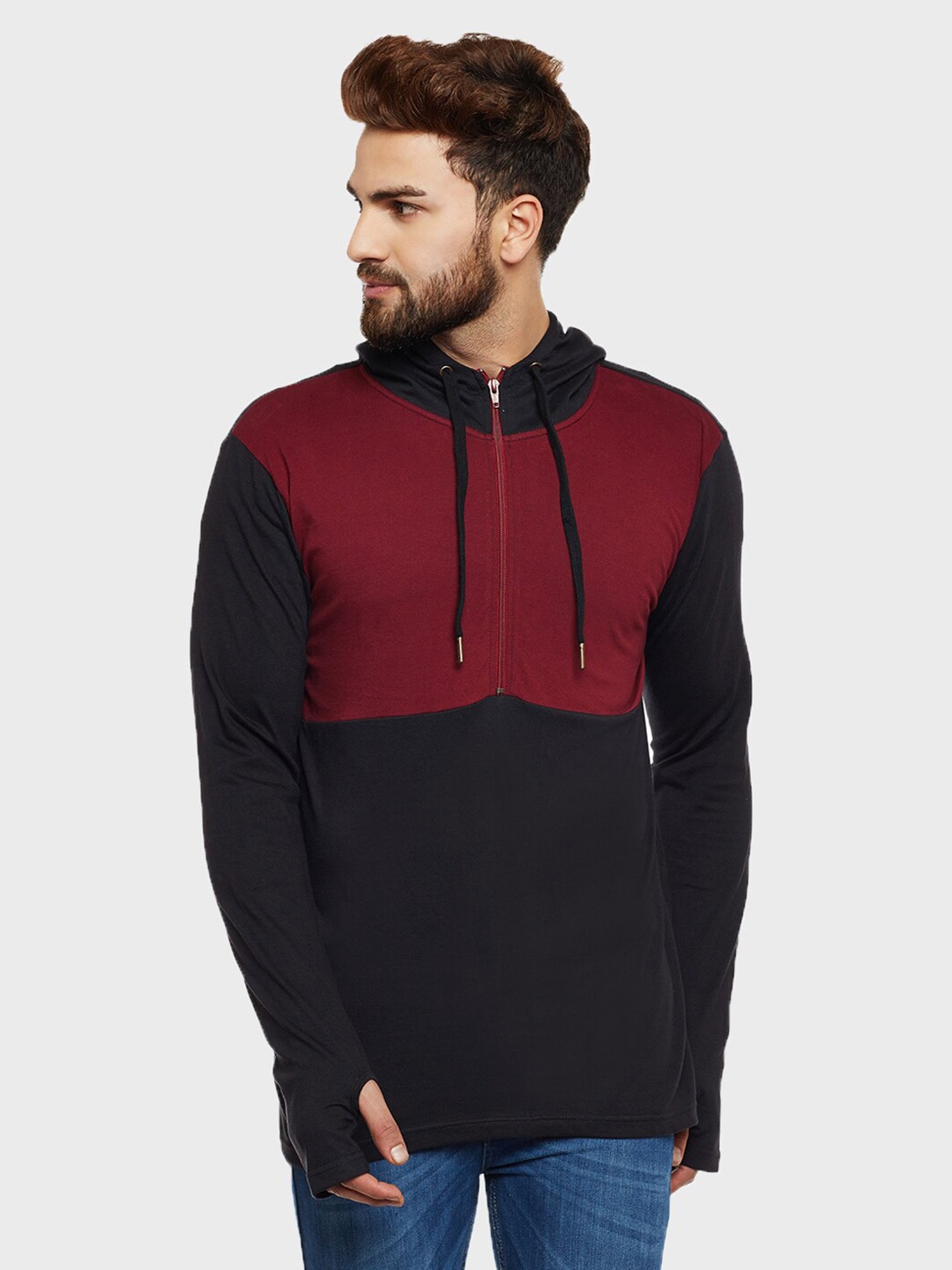 

Hypernation Men Cotton Sweatshirt, Maroon