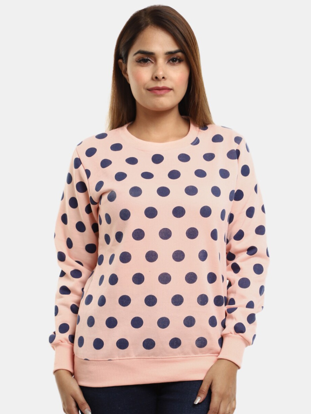 

V-Mart Women Pink Printed Sweatshirt