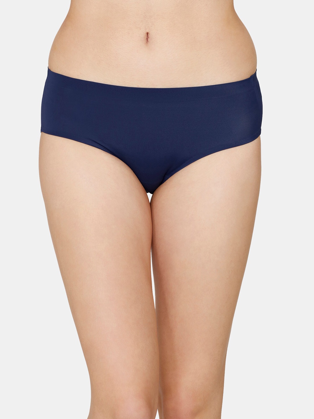 

Zivame Women Solid Low-Rise Hipster Briefs, Navy blue