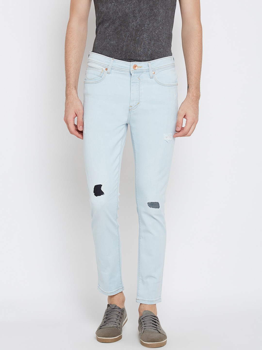 

United Colors of Benetton Men Blue Mid-Rise Mildly Distressed Stretchable Jeans