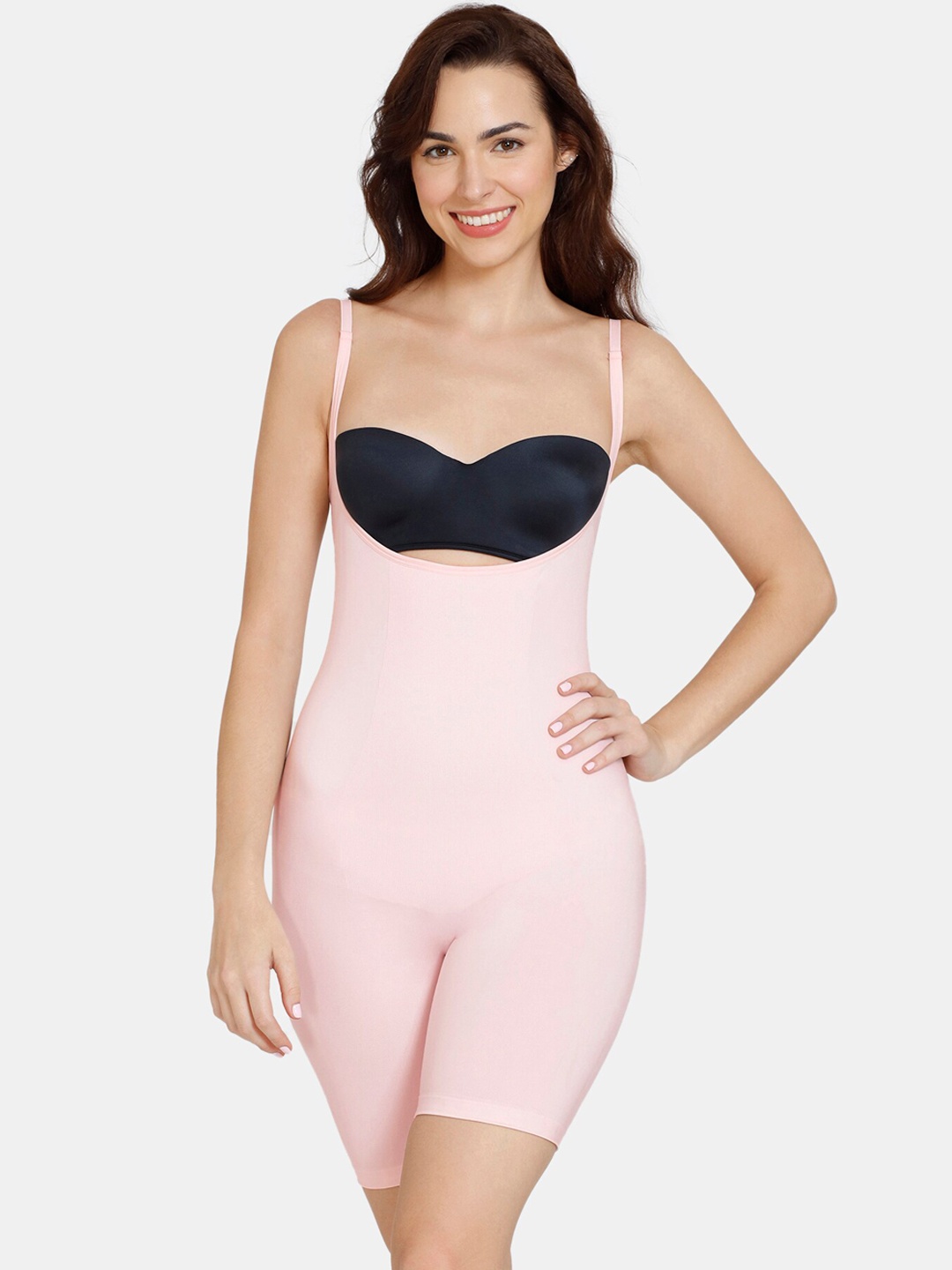 

Zivame Women Solid Body Shaper, Pink