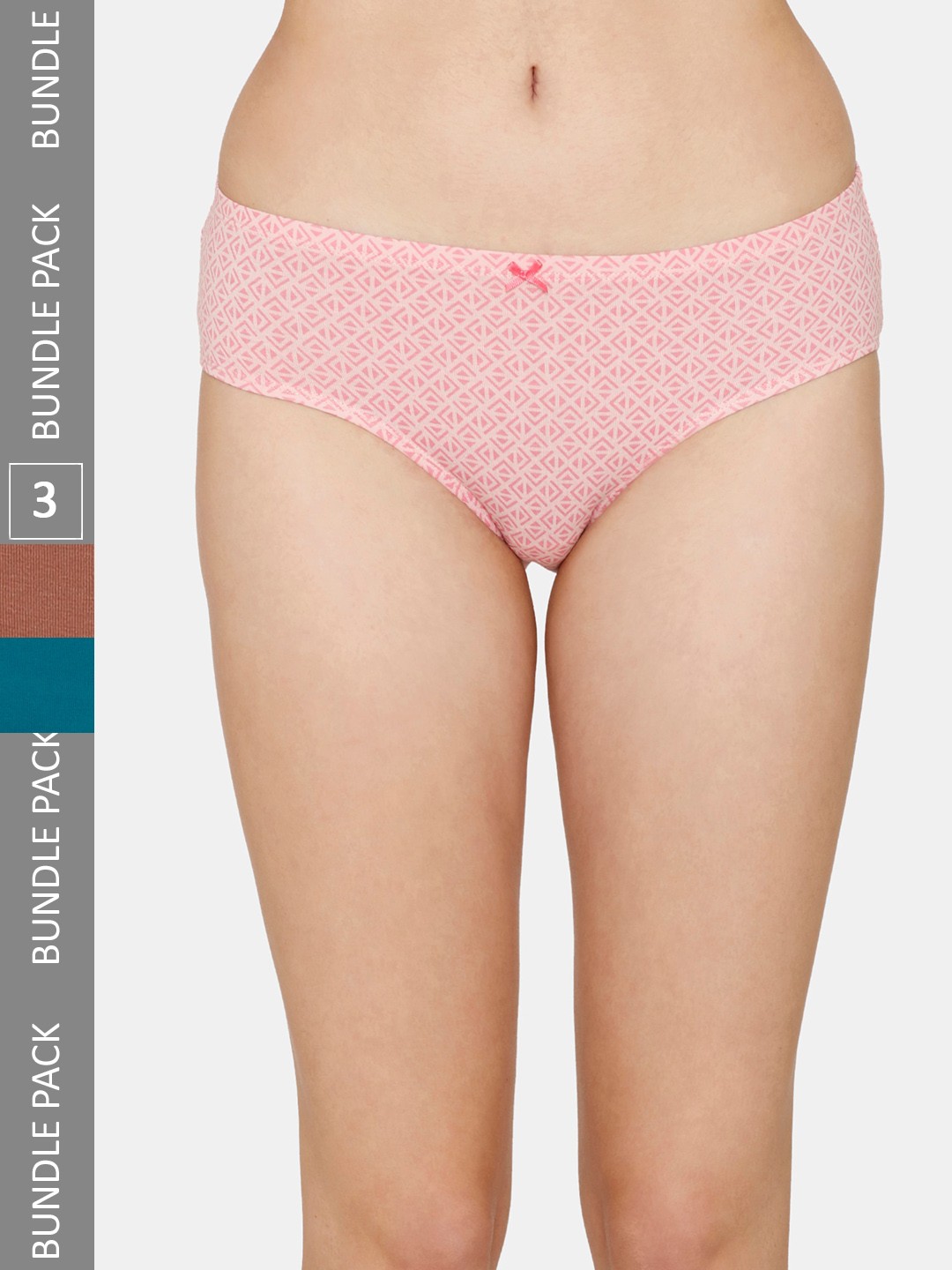 

Zivame Women Pack Of 3 Cotton Hipster Briefs, Brown