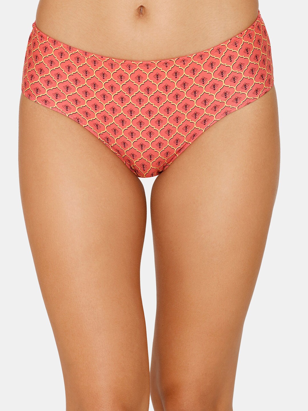 

Zivame Women Printed Hipster Briefs, Orange