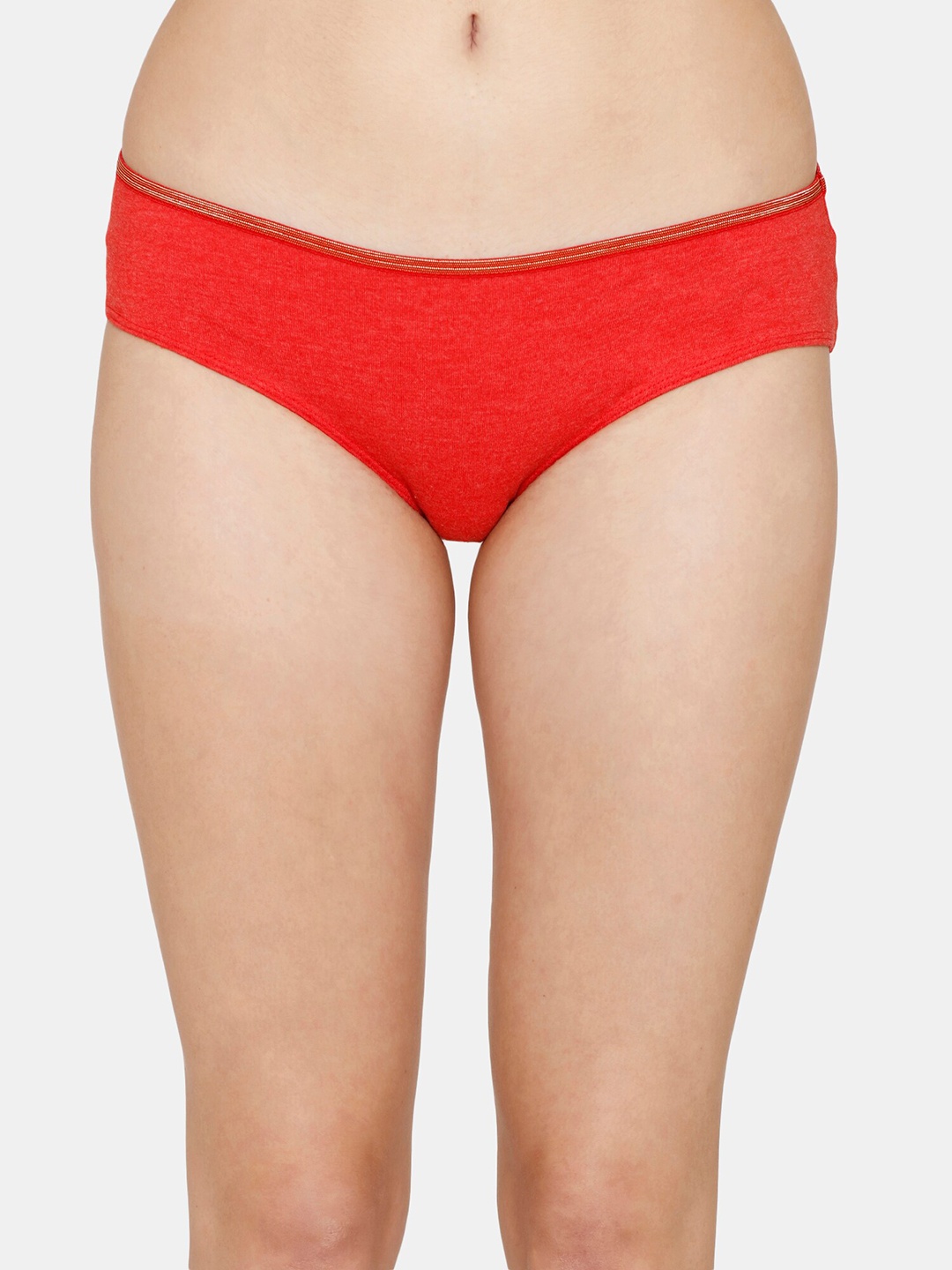 

Zivame Women Solid Low-Rise Hipster Briefs, Red